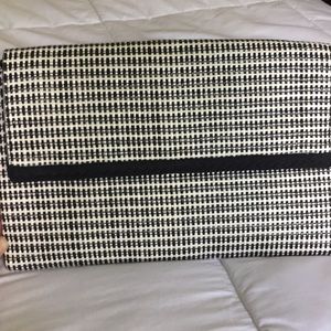 Black and white clutch